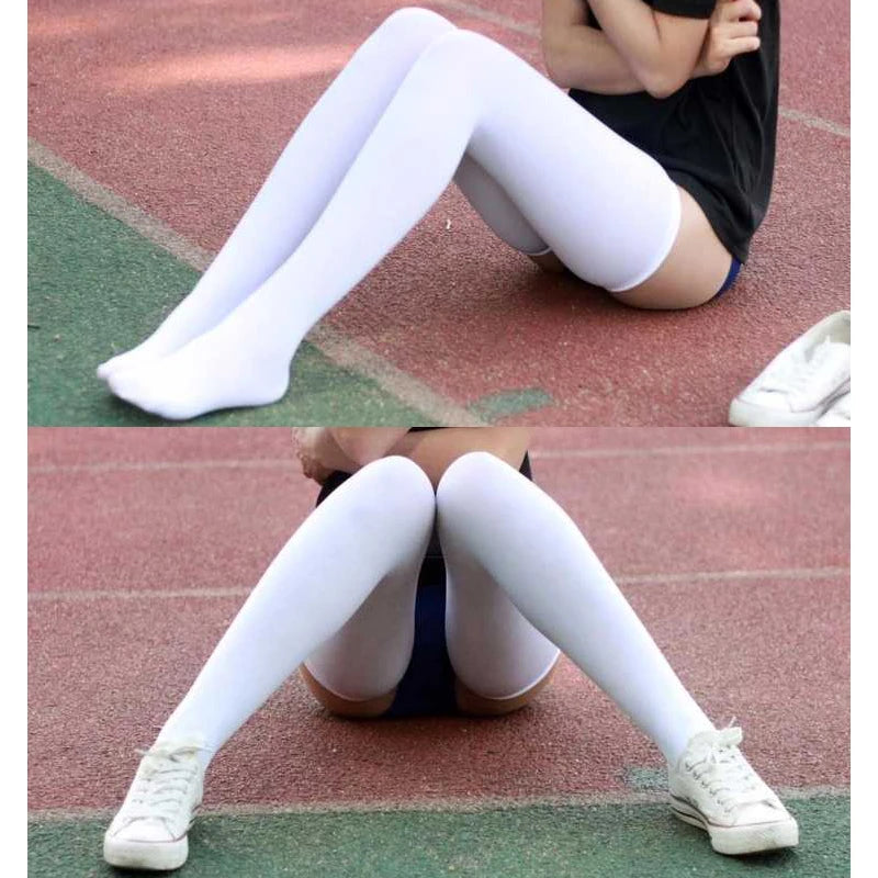 Japanese Student Cheerleading Velvet Gym Socks – 70cm Long Cosplay Stockings