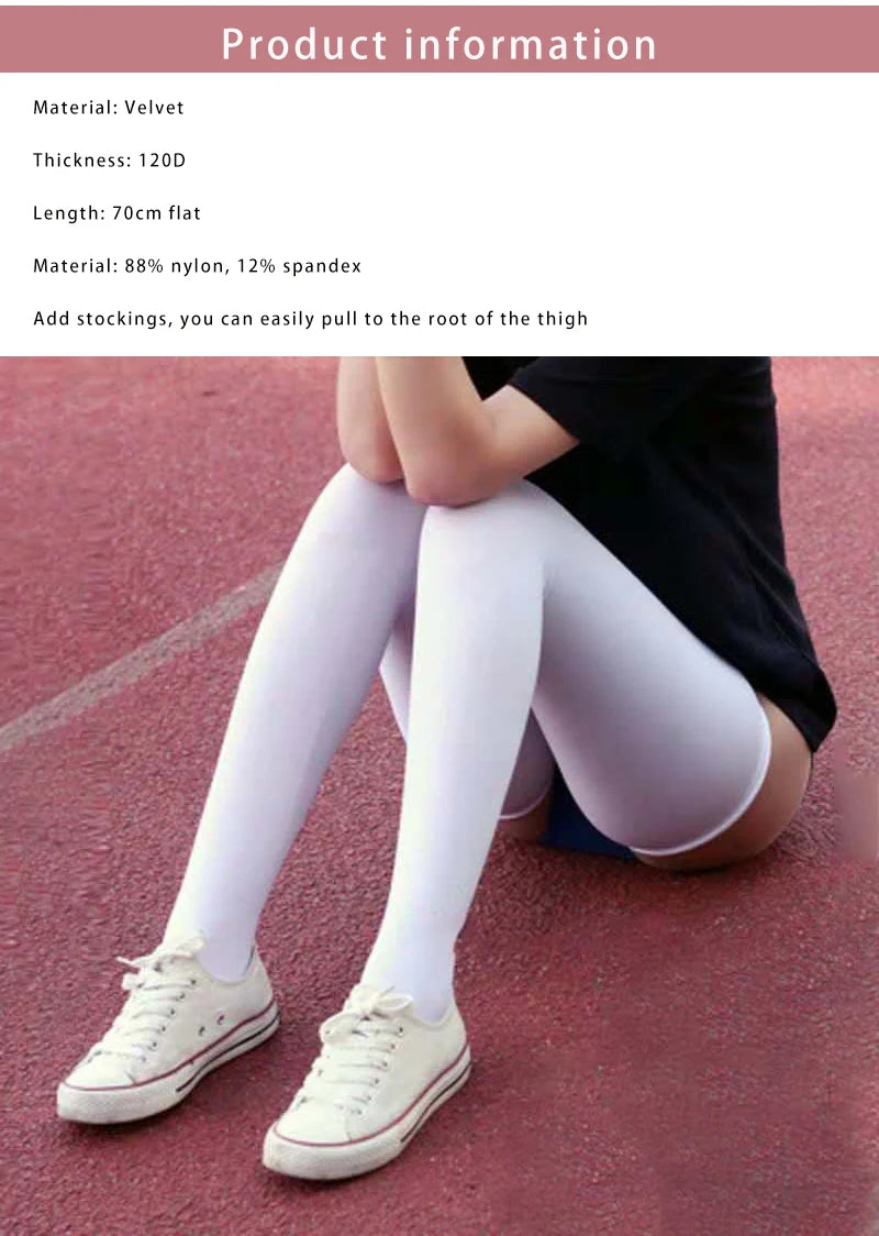 Japanese Student Cheerleading Velvet Gym Socks – 70cm Long Cosplay Stockings