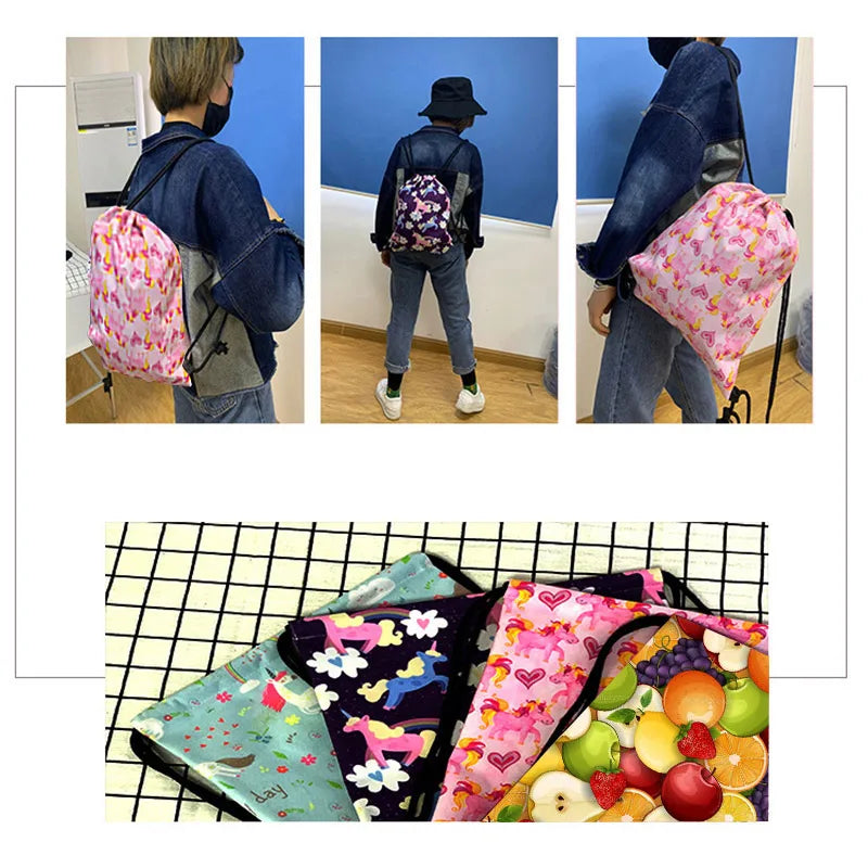 Cheerleader Drawstring Backpack – Travel & Party Bag for Teen Girls & Women