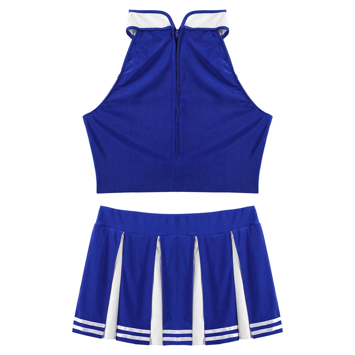 Women’s Cheerleading Costume – School Girl Carnival Cosplay with Crop Top & Mini Skirt