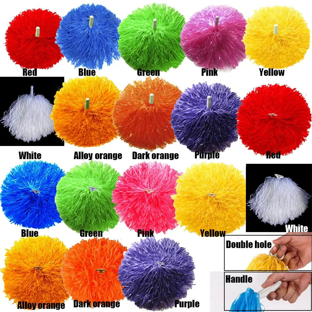 1 Pair Cheering Flower Pompoms – Practical Dance & Sports Match Supplies