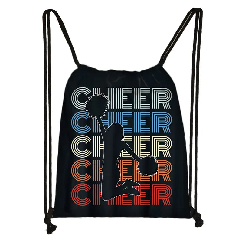 Cheerleader Drawstring Backpack – Travel & Party Bag for Teen Girls & Women