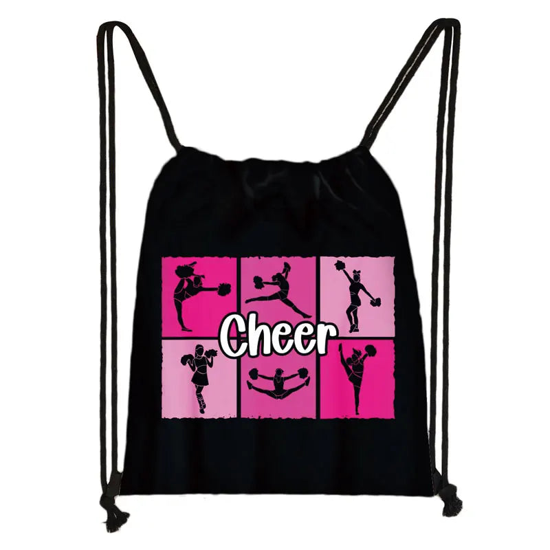 Cheerleader Drawstring Backpack – Travel & Party Bag for Teen Girls & Women