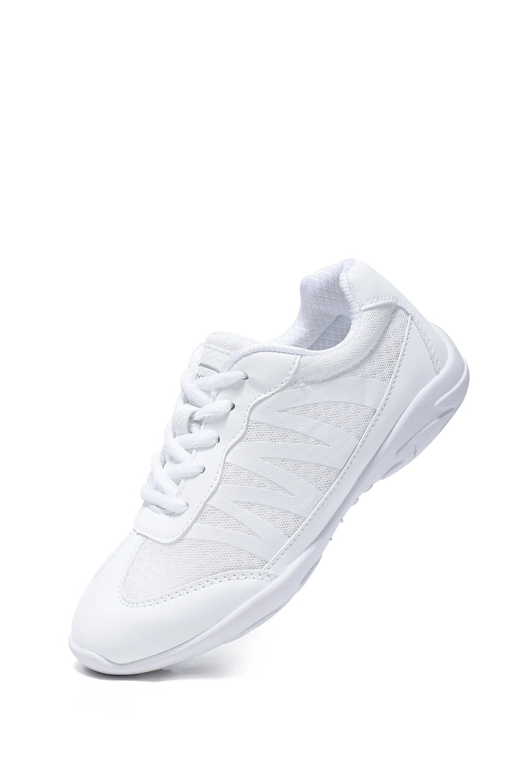 BAXINIER Girls White Cheer Shoes Trainers  Breathable Training Dance Tennis Shoes Lightweight Youth Cheer Competition Sneakers