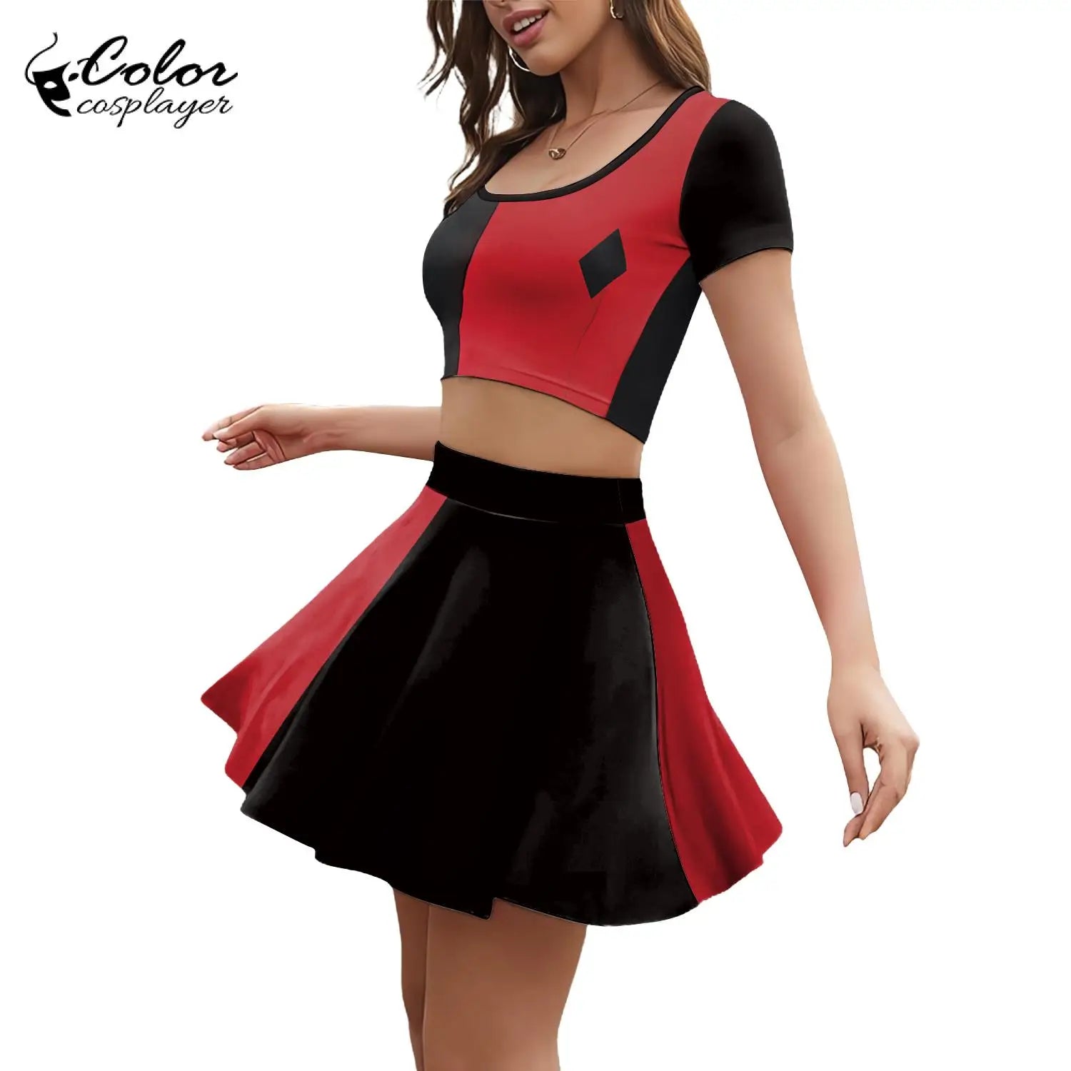 Classic High School Cheerleader Costume – Athletic Cosplay & Party Dress