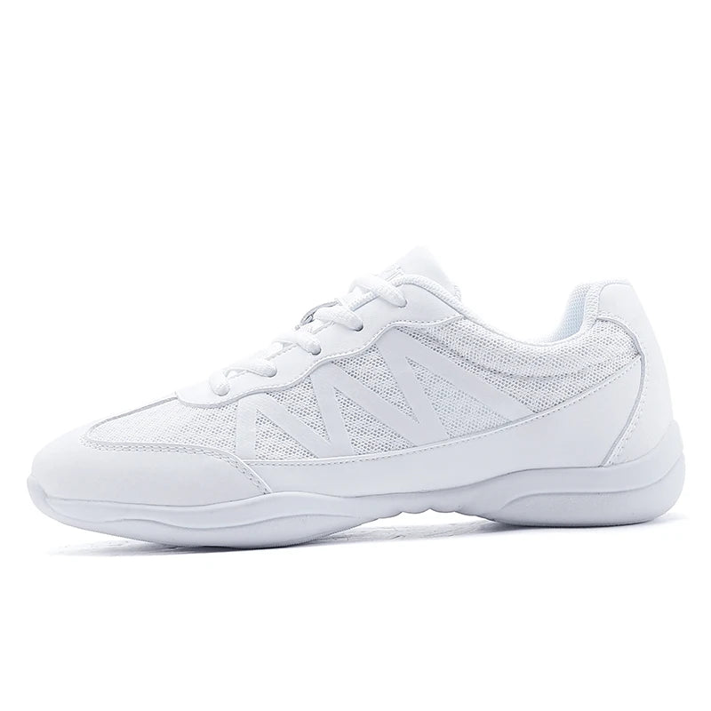 New Cheerleading & Dance Shoes – Kids & Women’s Competitive Aerobics White Jazz Sneakers