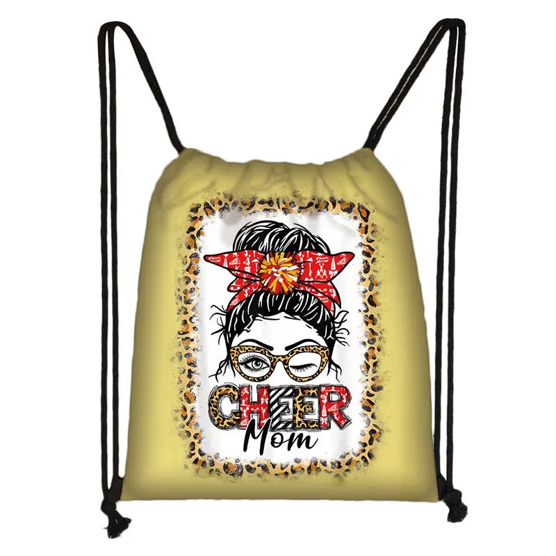 Cheerleader Drawstring Backpack – Travel & Party Bag for Teen Girls & Women