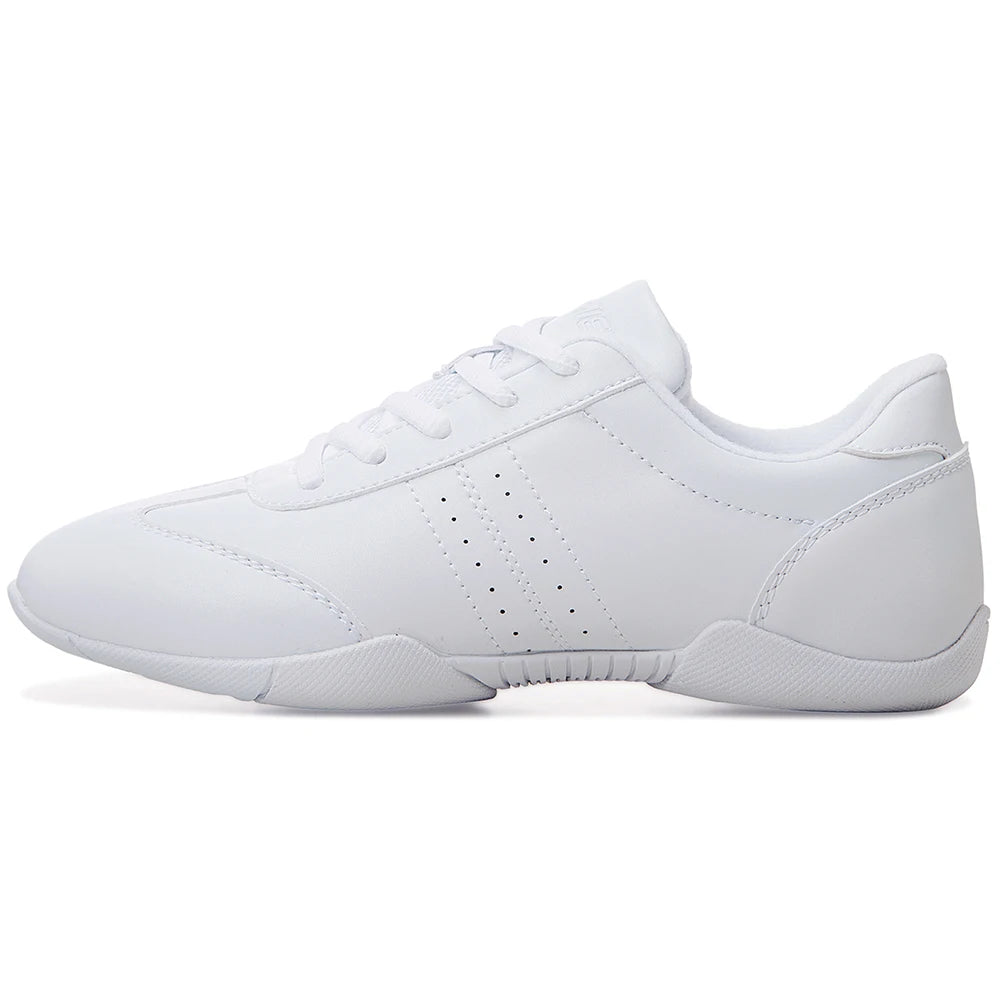 BAXINIER Youth Girls White Cheerleading Athletic Training Sneakers – Lightweight & Competition Ready