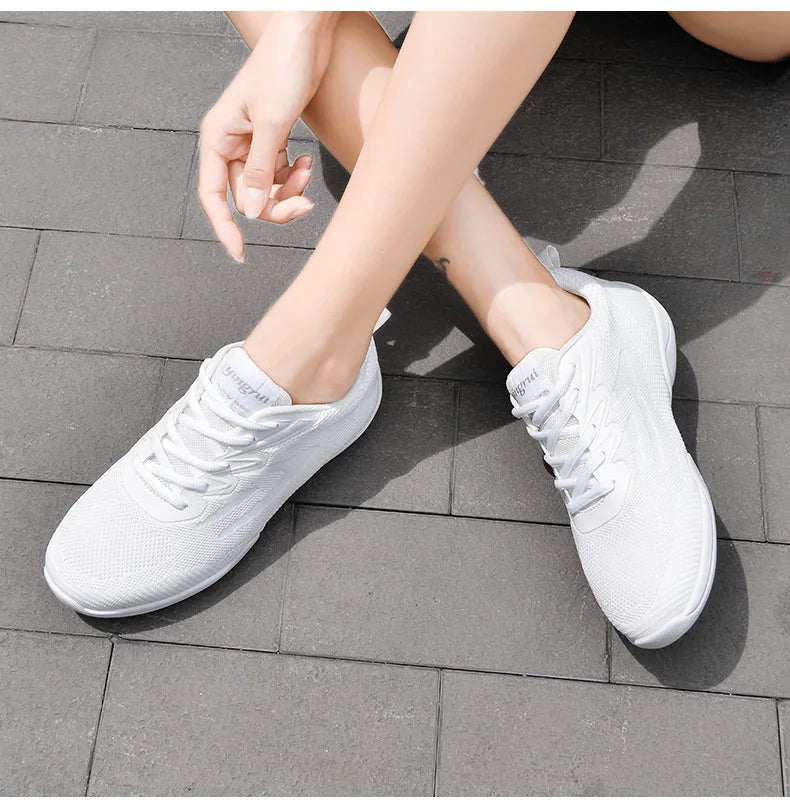 White Aerobic Shoes – Kids & Adults Fitness, Jazz Dance & Cheerleading (Size 45)