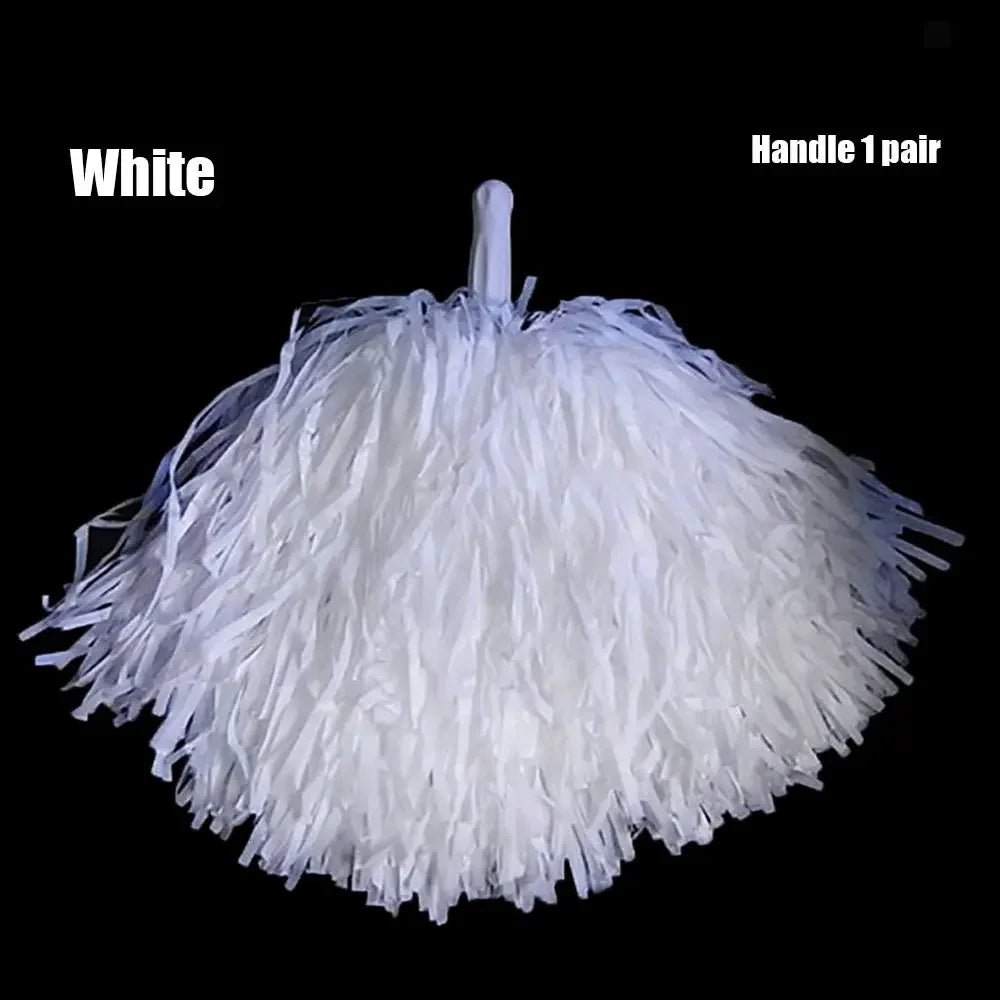 1 Pair Cheering Flower Pompoms – Practical Dance & Sports Match Supplies