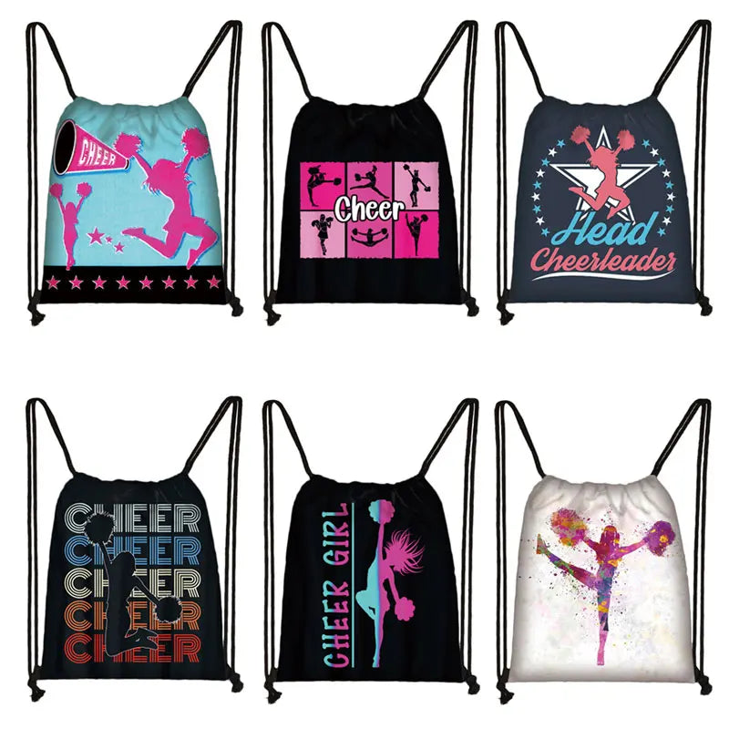 Cheerleader Drawstring Backpack – Travel & Party Bag for Teen Girls & Women