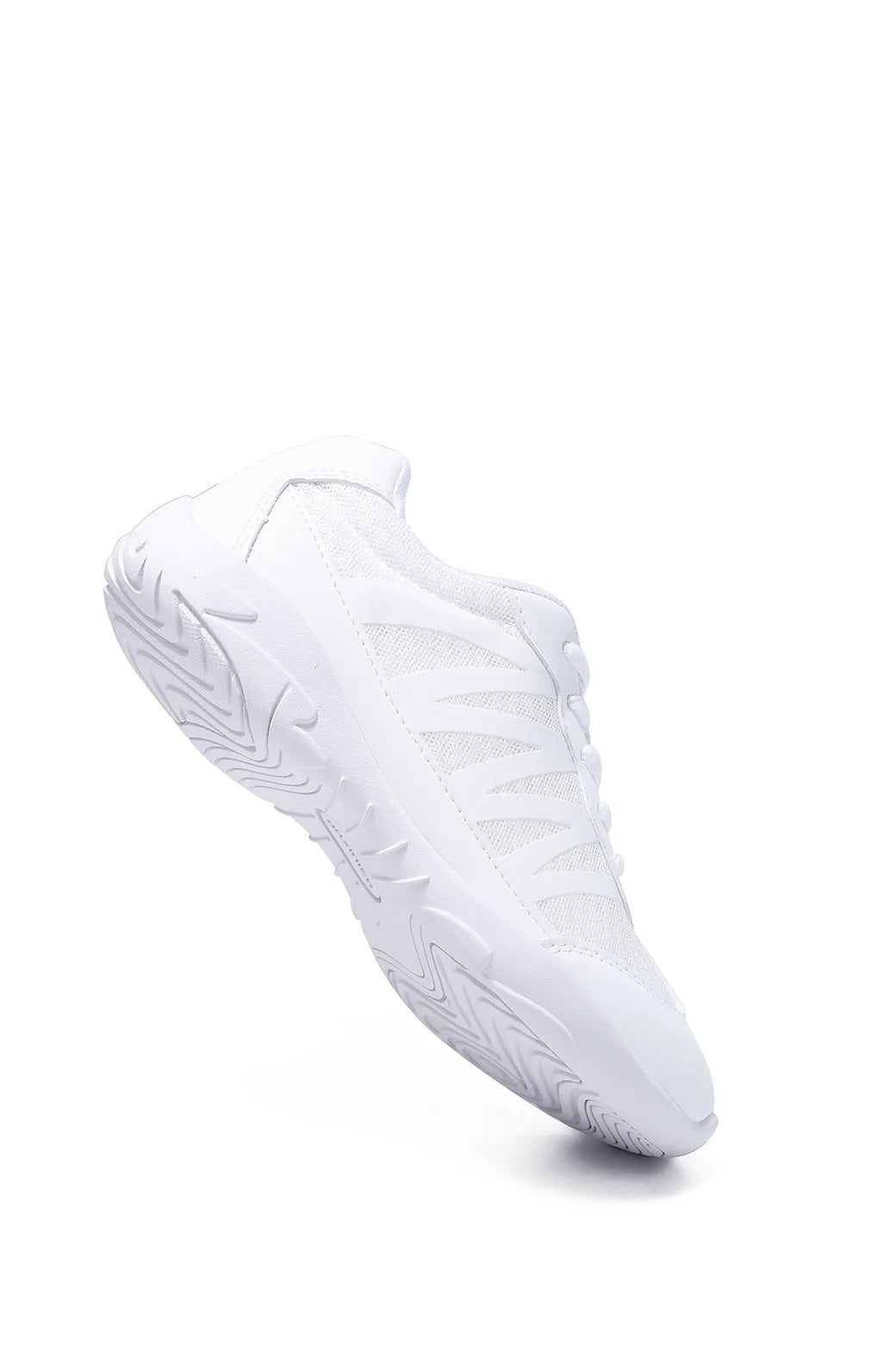BAXINIER Girls White Cheer Shoes Trainers  Breathable Training Dance Tennis Shoes Lightweight Youth Cheer Competition Sneakers