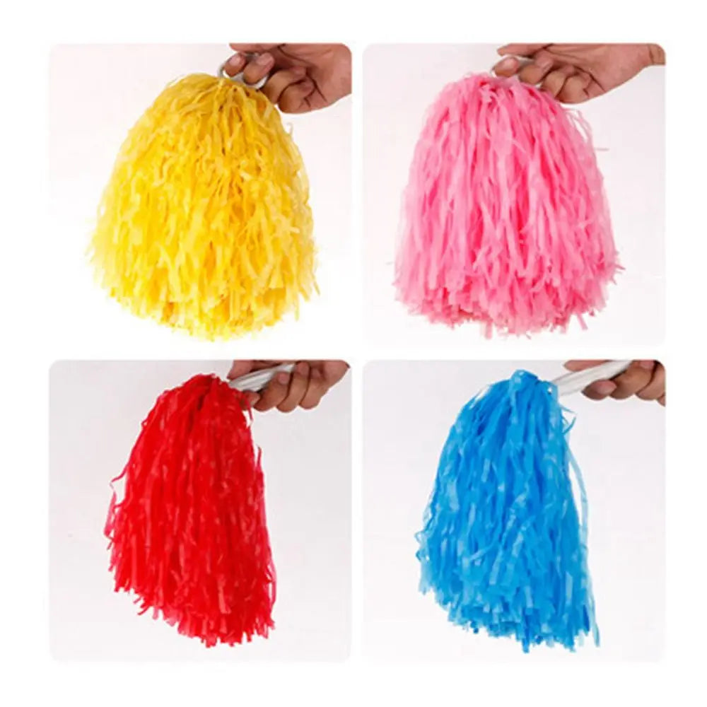 1 Pair Cheering Flower Pompoms – Practical Dance & Sports Match Supplies