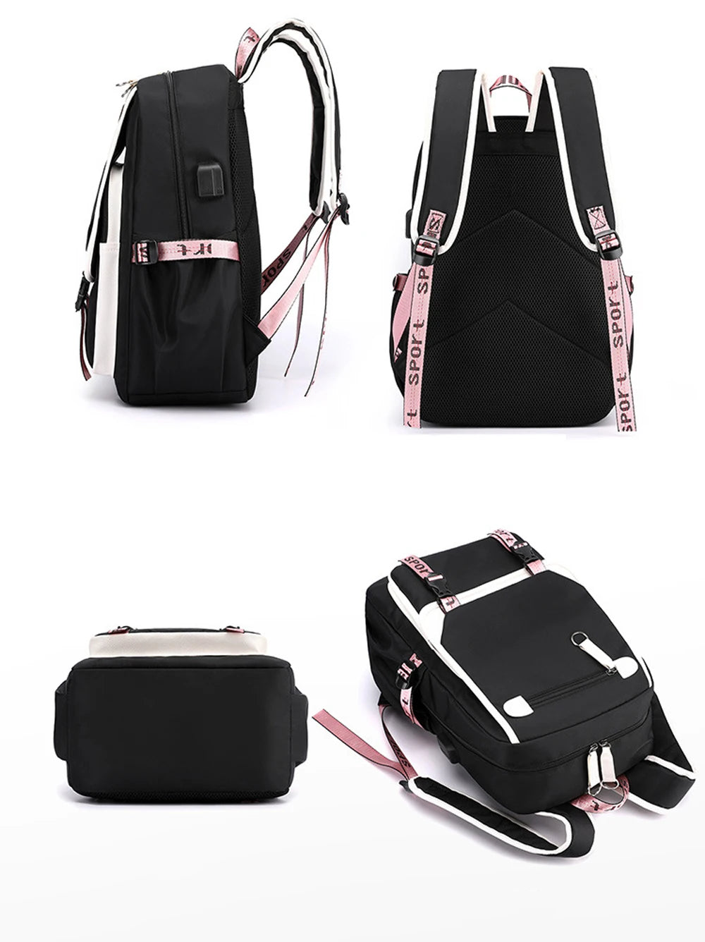 Watercolor Gymnastics School Backpack – Pink Bag for Girls, Teens & Kids