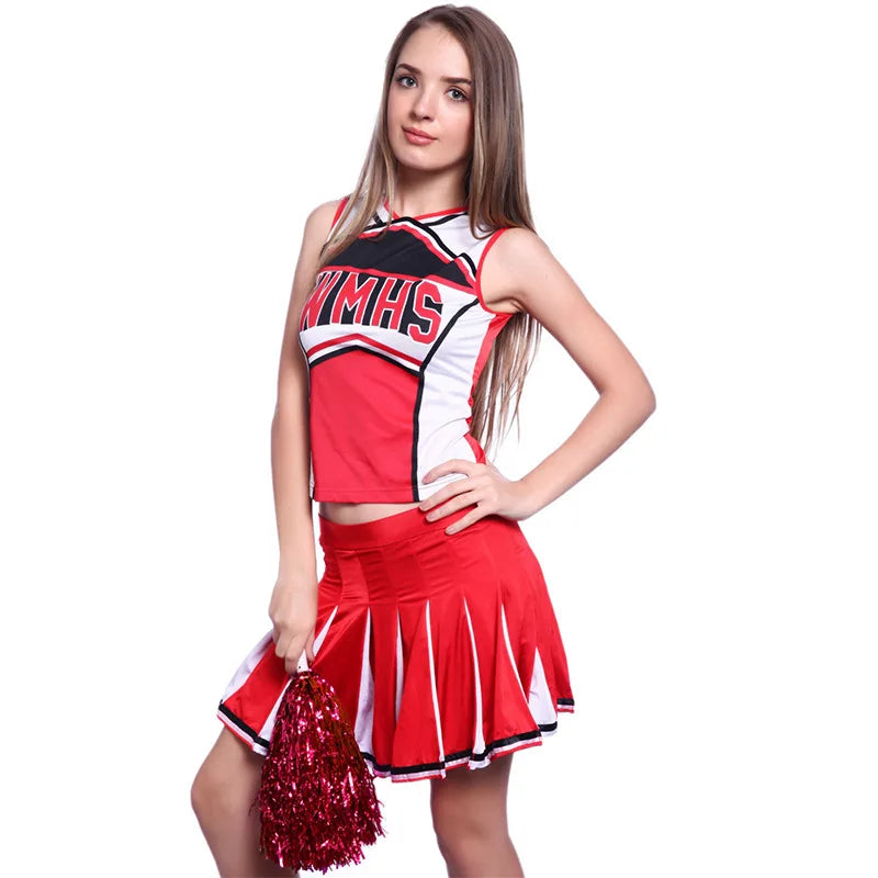 Classic High School Cheerleader Costume – Athletic Cosplay & Party Dress