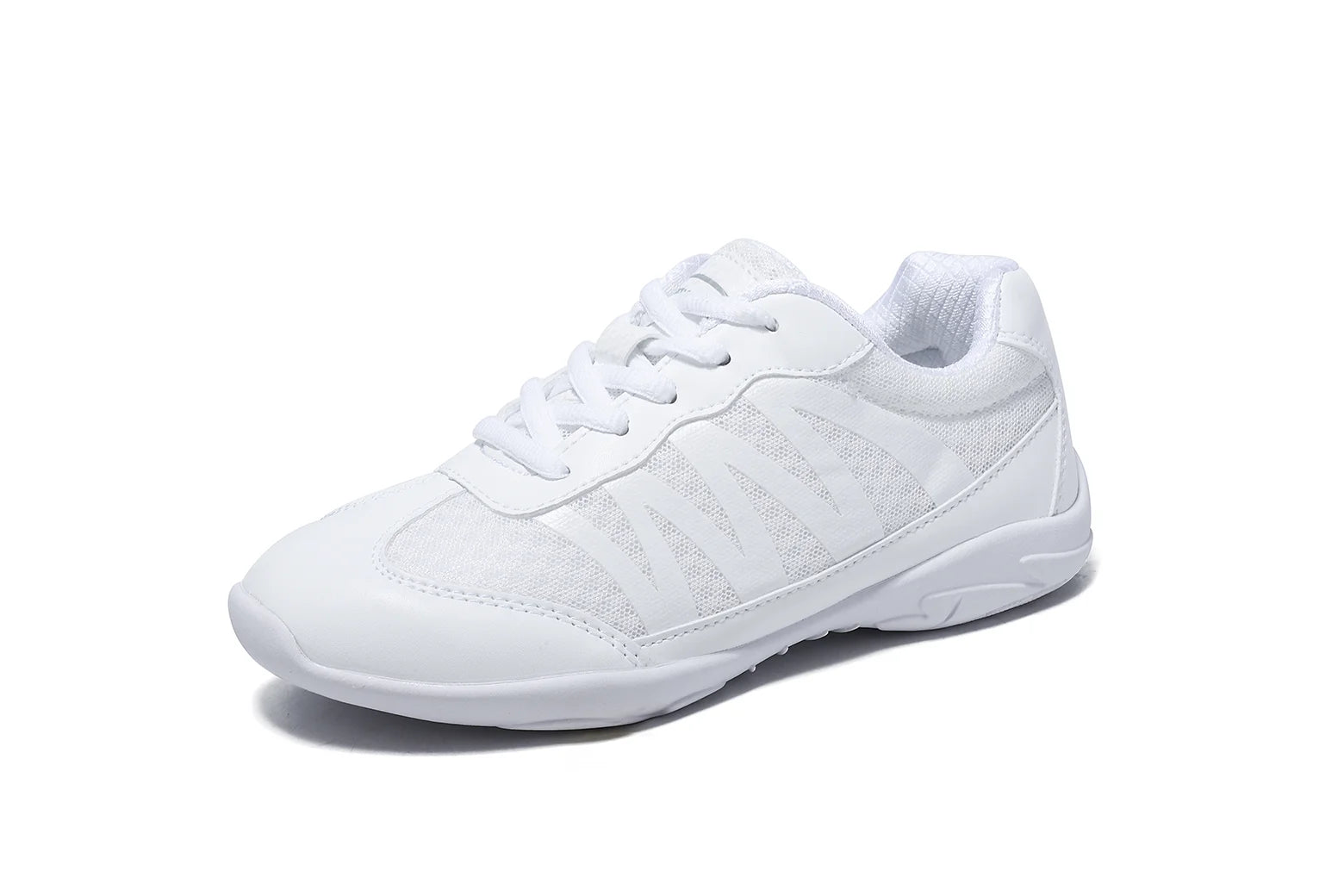 BAXINIER Girls White Cheer Shoes Trainers  Breathable Training Dance Tennis Shoes Lightweight Youth Cheer Competition Sneakers