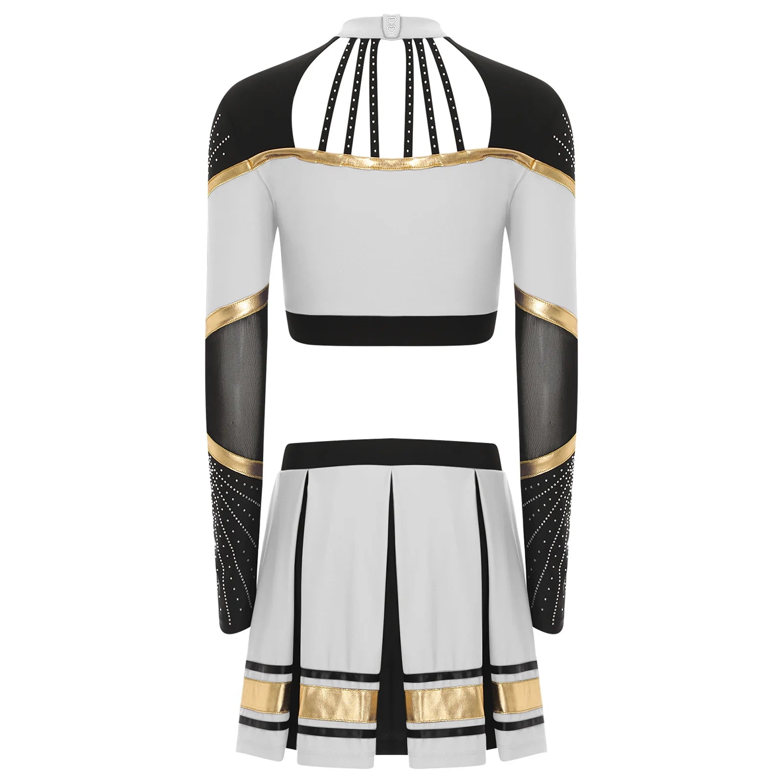 Women’s Sexy Cheerleading Costume – High School Crop Top & Mini Skirt for Halloween