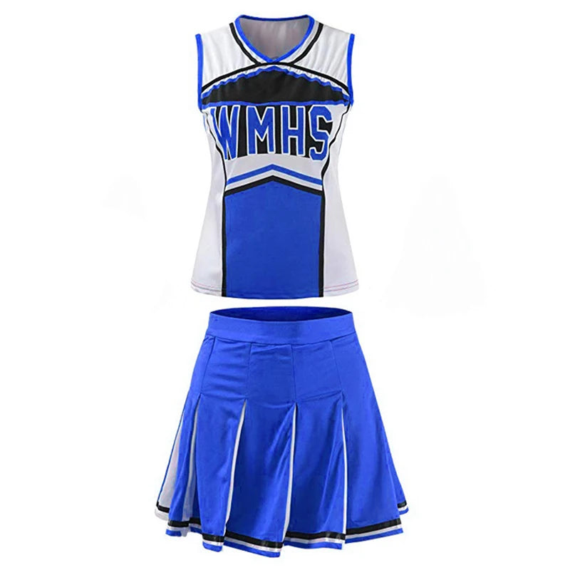 Classic High School Cheerleader Costume – Athletic Cosplay & Party Dress