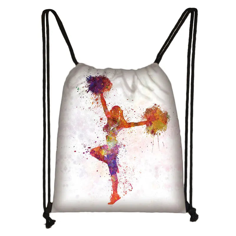 Cheerleader Drawstring Backpack – Travel & Party Bag for Teen Girls & Women