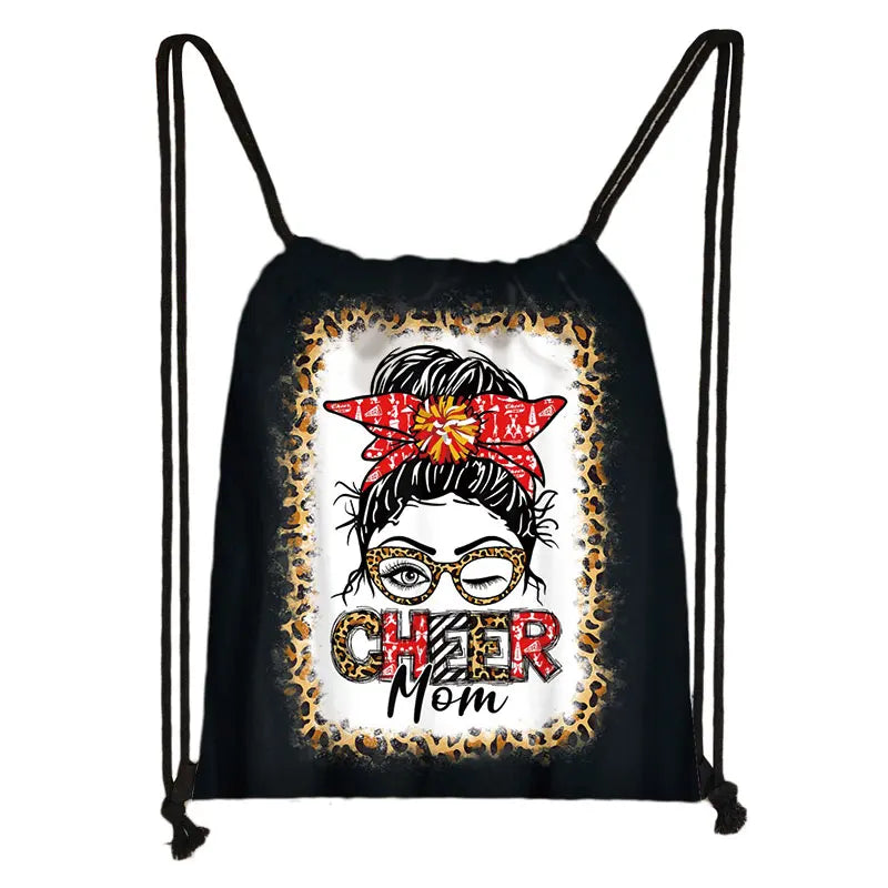 Cheerleader Drawstring Backpack – Travel & Party Bag for Teen Girls & Women