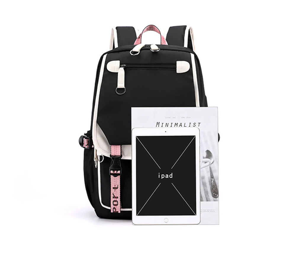 Watercolor Gymnastics School Backpack – Pink Bag for Girls, Teens & Kids
