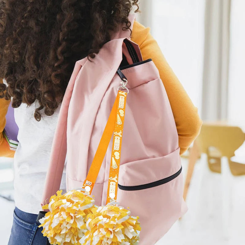 1Pc Glitter Cheerleader Ribbon Keychain – Bag Pendant & Gift Accessory