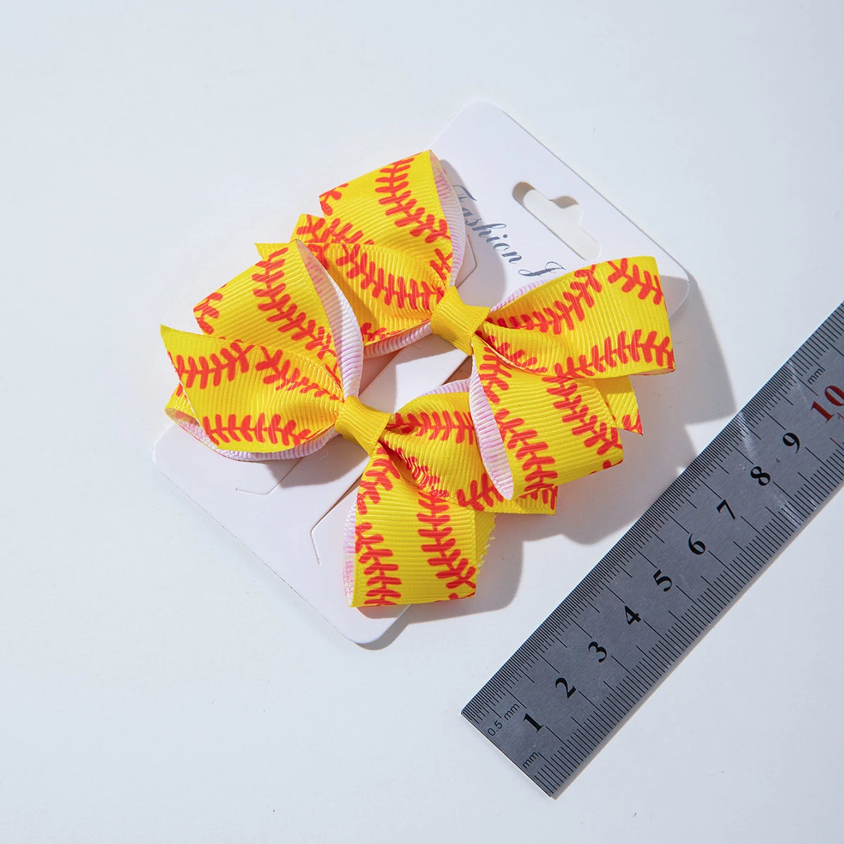 2Pcs Cheer Hair Bow Clips – Cute Ribbon Barrettes for Girls & Kids