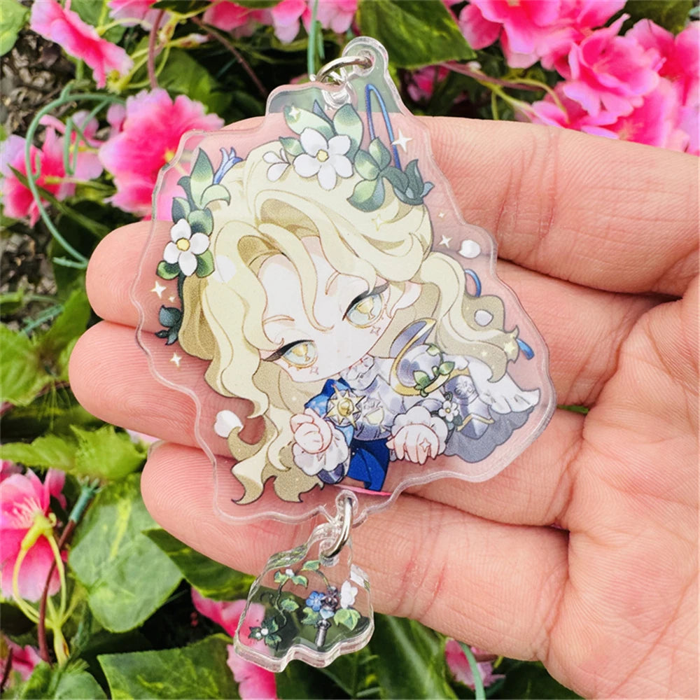 Identity V Cheerleader Cosplay Keychain – Andrew, Evelyn, Vera Acrylic Keyring Gift