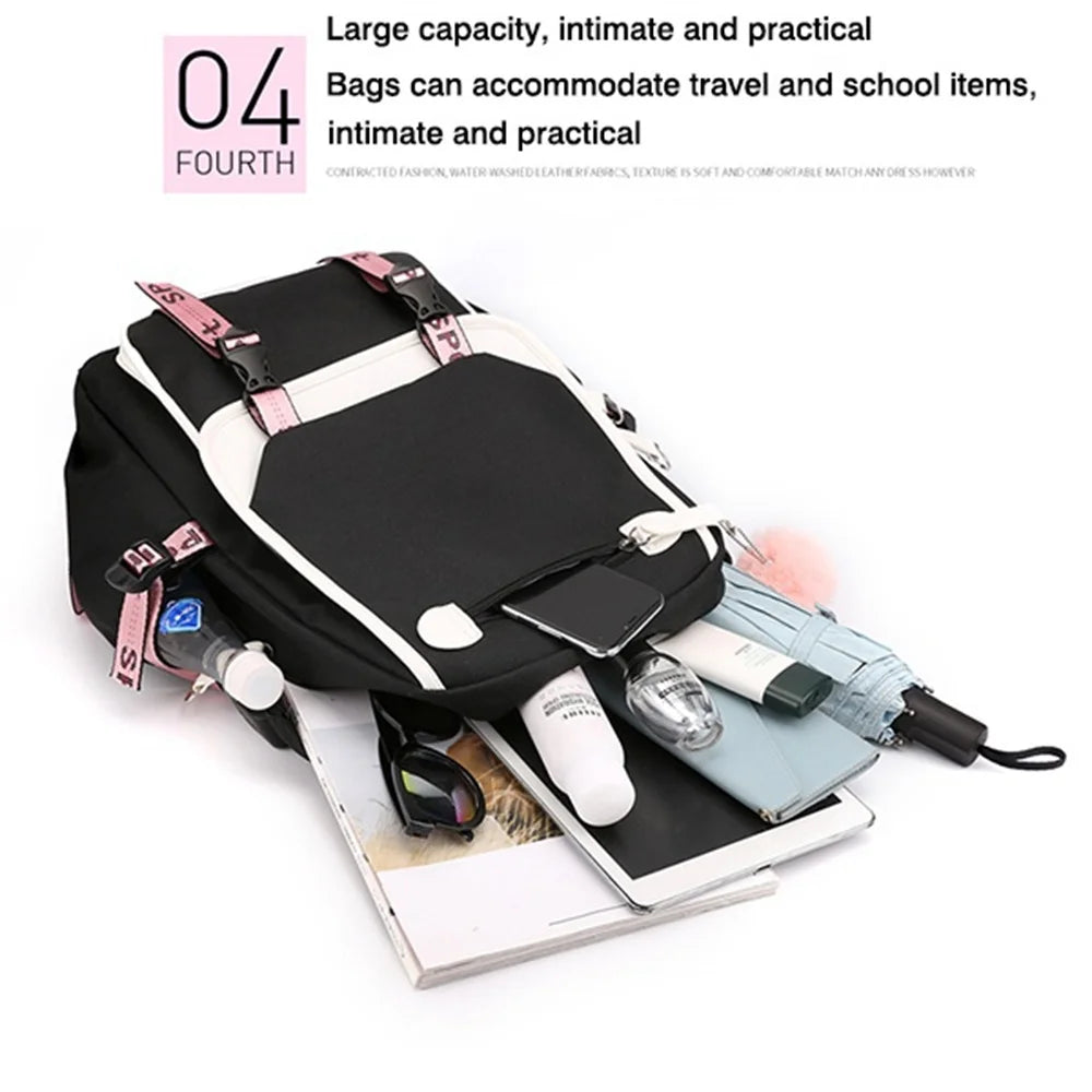 Watercolor Gymnastics School Backpack – Pink Bag for Girls, Teens & Kids