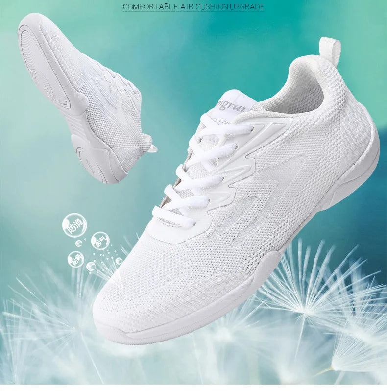 White Aerobic Shoes – Kids & Adults Fitness, Jazz Dance & Cheerleading (Size 45)