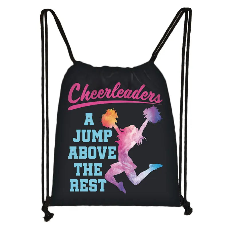 Cheerleader Drawstring Backpack – Travel & Party Bag for Teen Girls & Women
