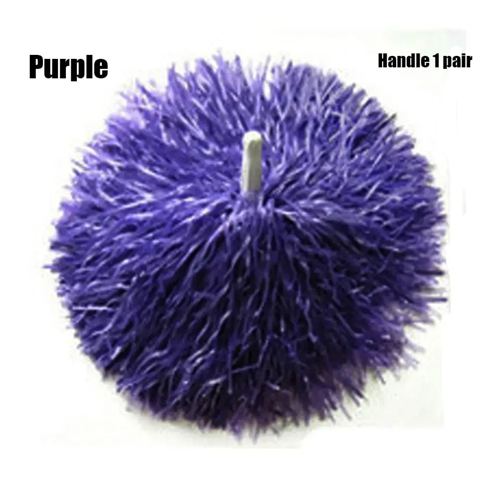 1 Pair Cheering Flower Pompoms – Practical Dance & Sports Match Supplies
