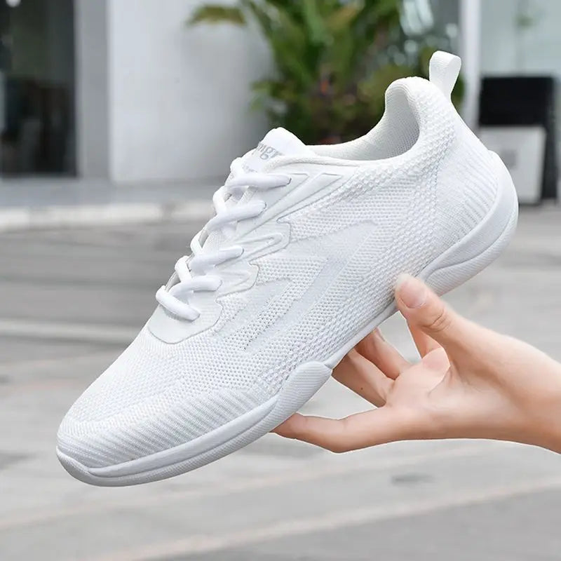 White Aerobic Shoes – Kids & Adults Fitness, Jazz Dance & Cheerleading (Size 45)