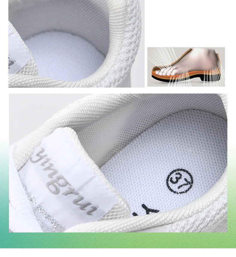 White Aerobic Shoes – Kids & Adults Fitness, Jazz Dance & Cheerleading (Size 45)