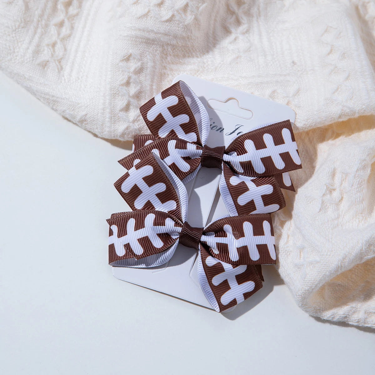 2Pcs Cheer Hair Bow Clips – Cute Ribbon Barrettes for Girls & Kids