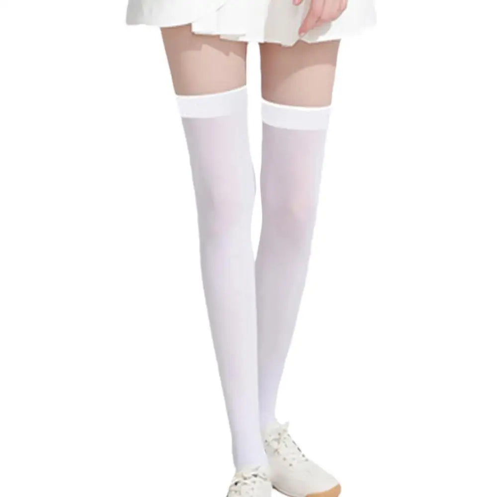 Women’s Golf Socks – Ice Silk UPF50 UV Protection, High Elastic Over-Knee Stockings