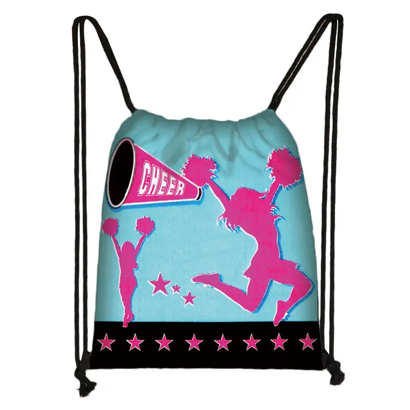 Cheerleader Drawstring Backpack – Travel & Party Bag for Teen Girls & Women
