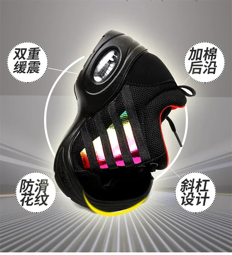 Summer Mesh Dance Shoes – Women’s Square Fitness & Running Sneakers