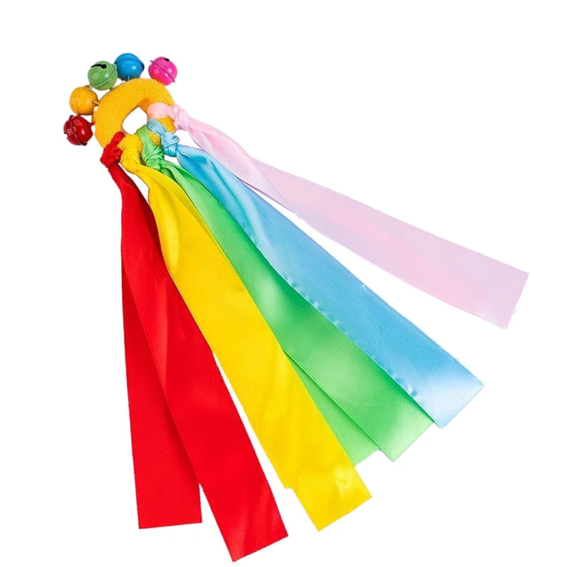 1Pc Cheerleading Wrist Pompom – Elastic Dance & Sports Ribbon Bracelet