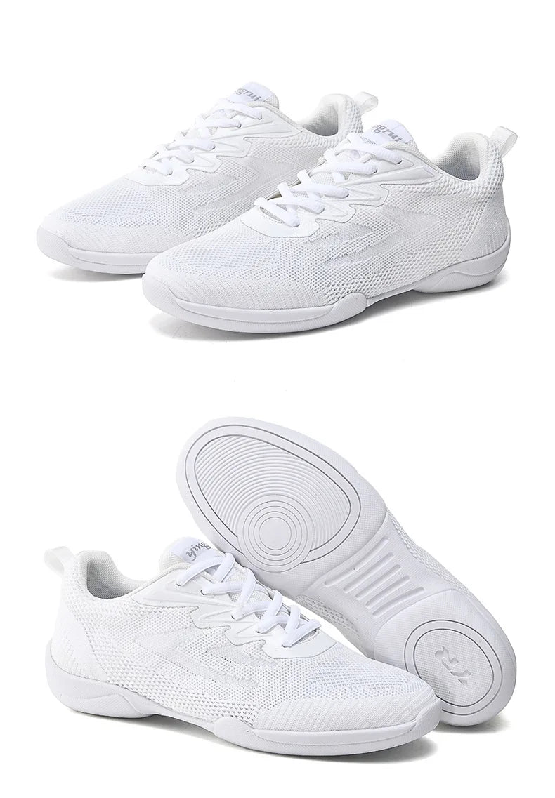 White Aerobic Shoes – Kids & Adults Fitness, Jazz Dance & Cheerleading (Size 45)