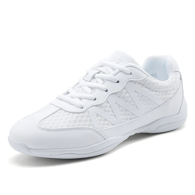 New Cheerleading & Dance Shoes – Kids & Women’s Competitive Aerobics White Jazz Sneakers