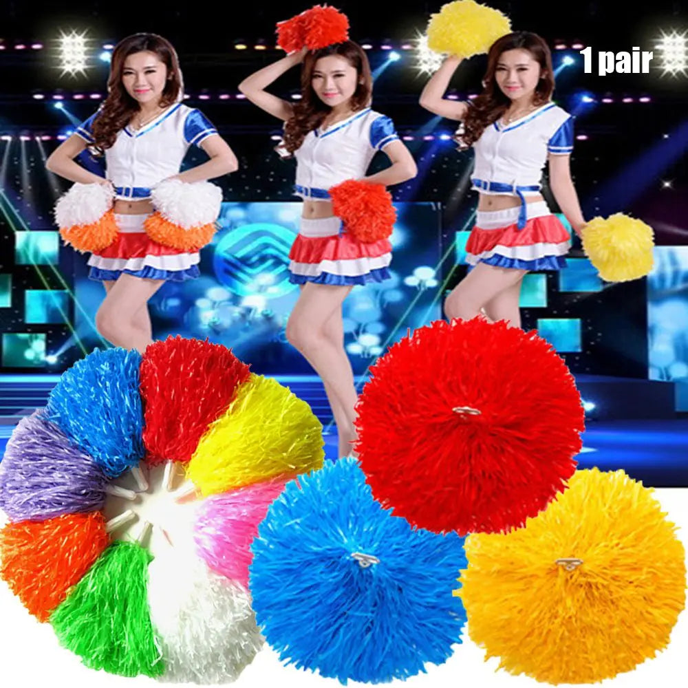 1 Pair Competition Flower Handle Cheerleading Pompoms – Dance & Sport Supplies