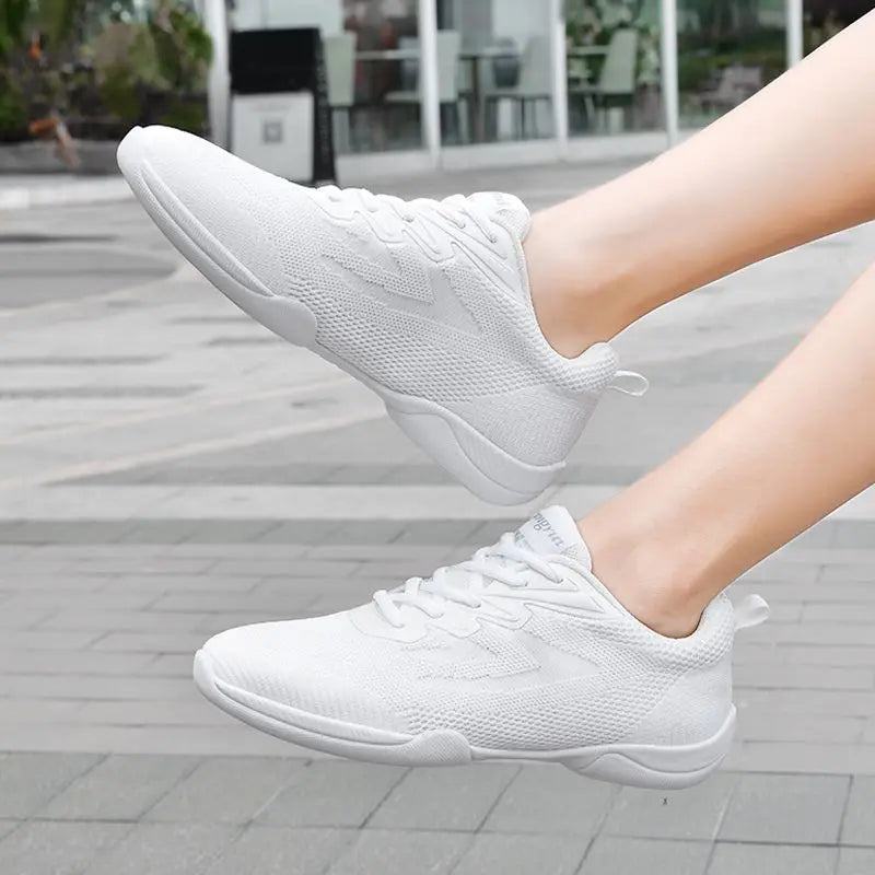 White Aerobic Shoes – Kids & Adults Fitness, Jazz Dance & Cheerleading (Size 45)