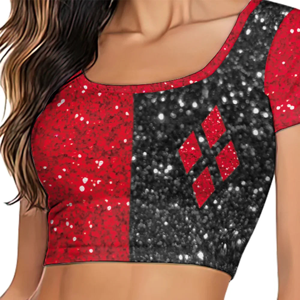 Classic High School Cheerleader Costume – Athletic Cosplay & Party Dress