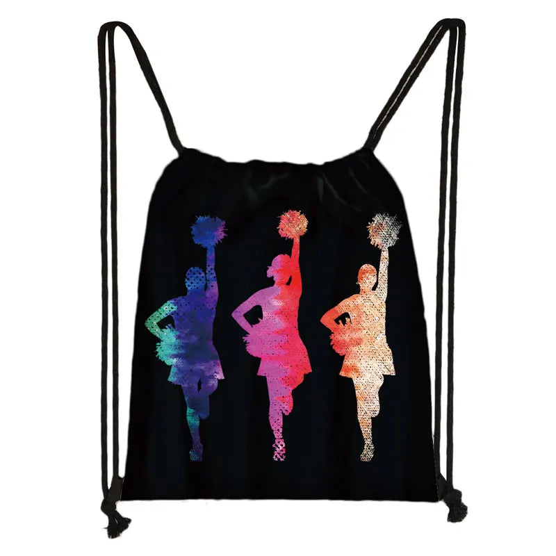 Cheerleader Drawstring Backpack – Travel & Party Bag for Teen Girls & Women