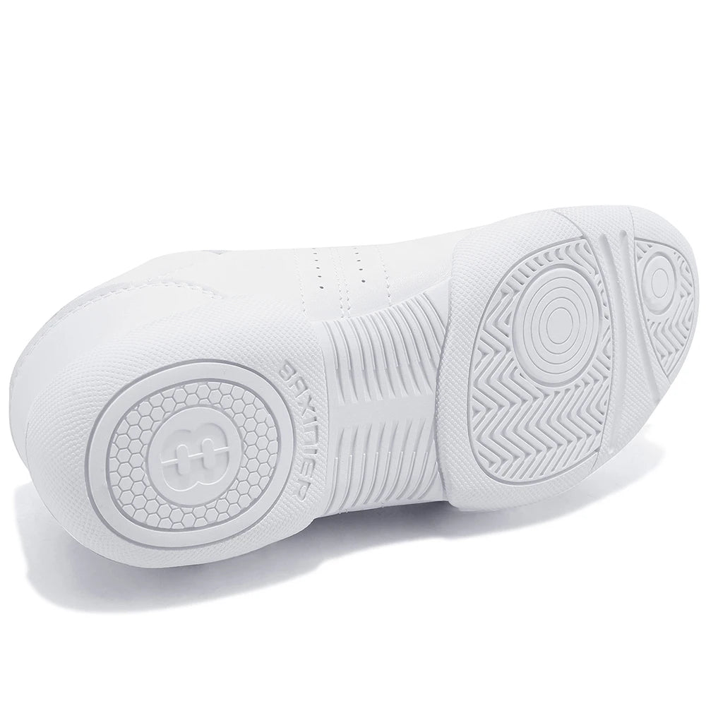 BAXINIER Youth Girls White Cheerleading Athletic Training Sneakers – Lightweight & Competition Ready