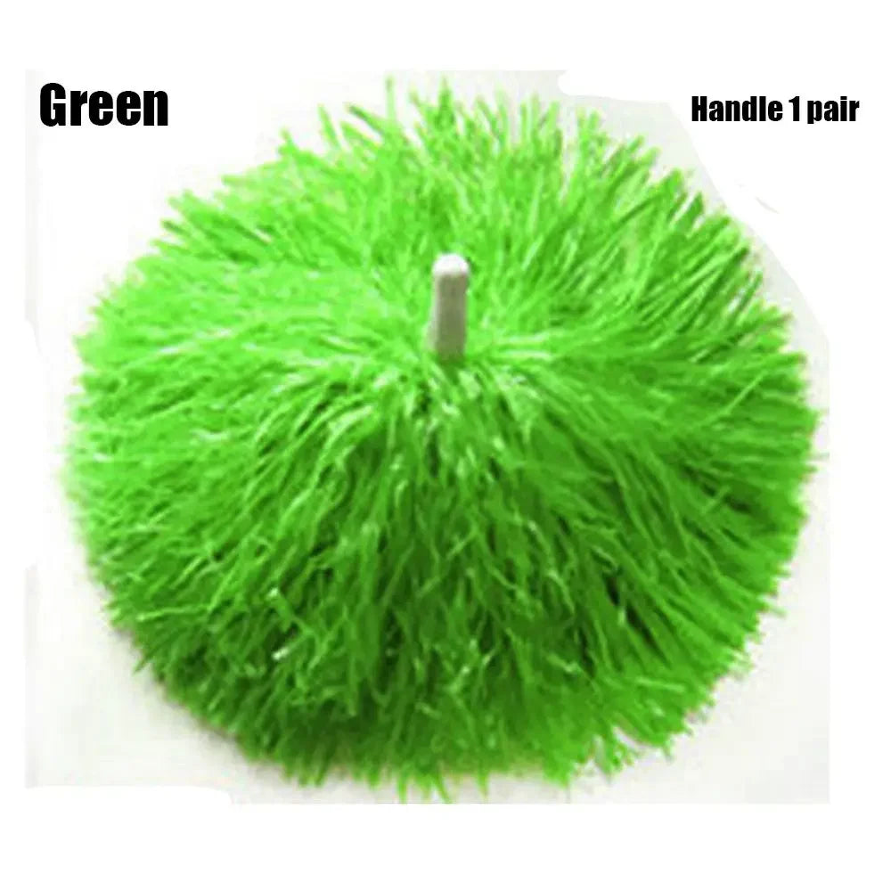 1 Pair Cheering Flower Pompoms – Practical Dance & Sports Match Supplies