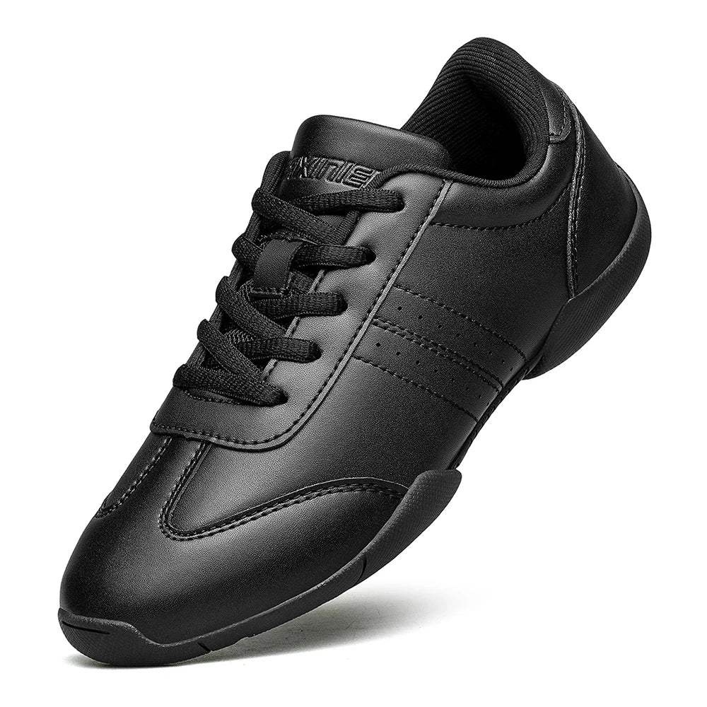 BAXINIER Youth Girls White Cheerleading Athletic Training Sneakers – Lightweight & Competition Ready