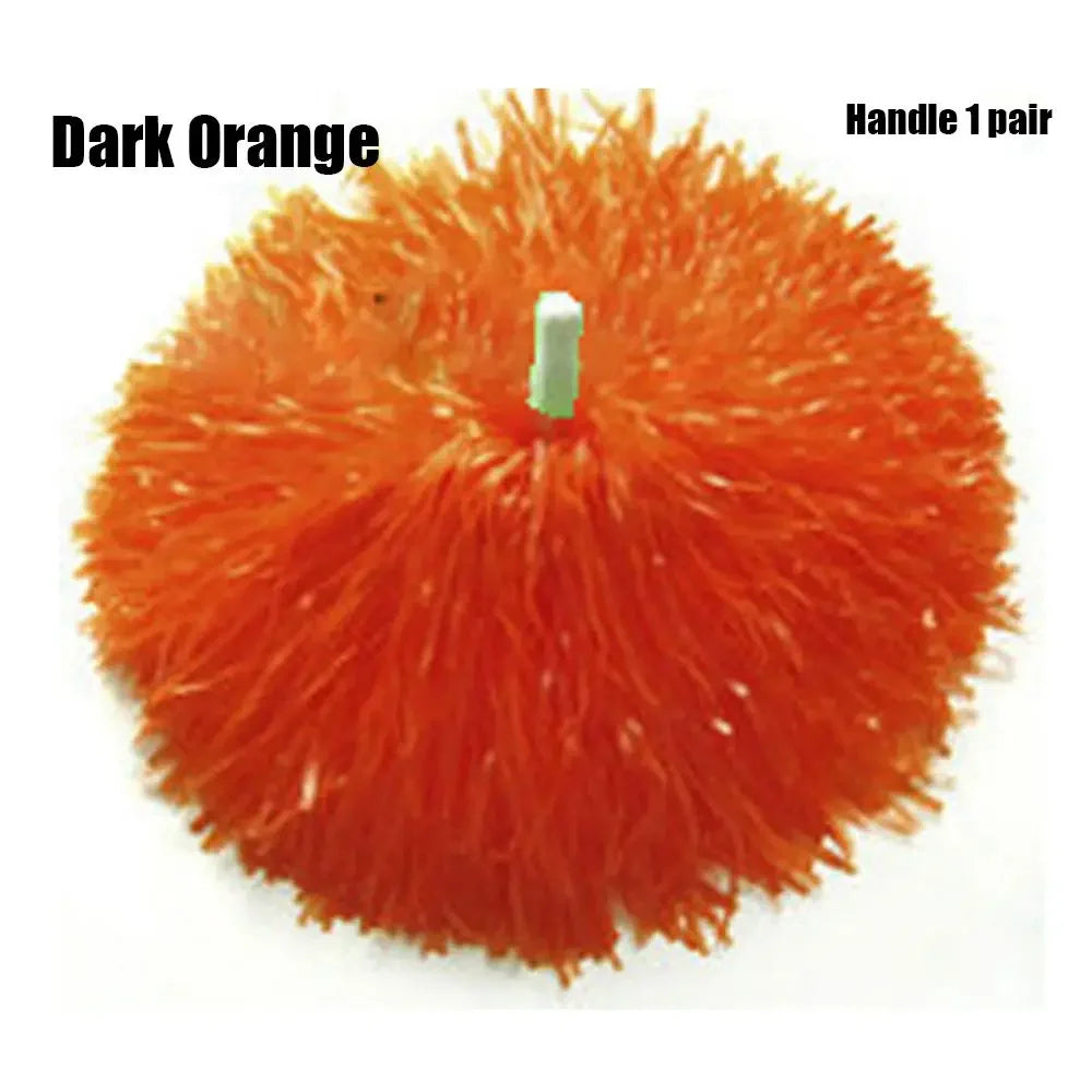 1 Pair Cheering Flower Pompoms – Practical Dance & Sports Match Supplies