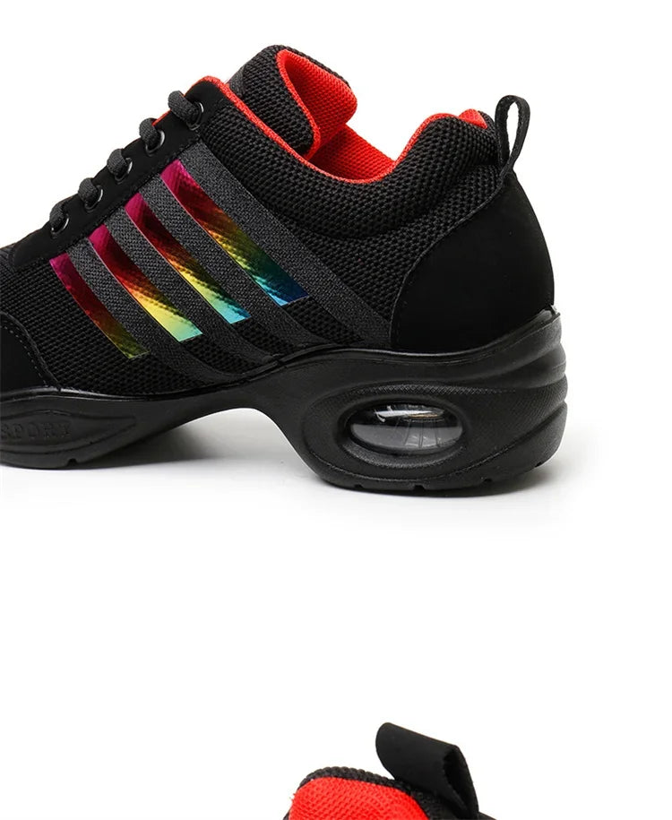 Summer Mesh Dance Shoes – Women’s Square Fitness & Running Sneakers